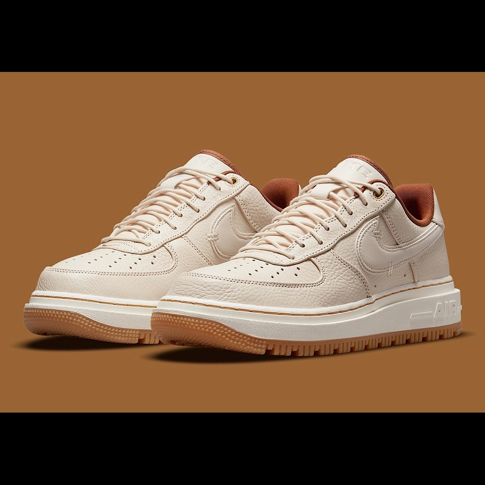 Limited edition Nike Air Force 1 Low Luxe in pearl white / pale ivory pecan
